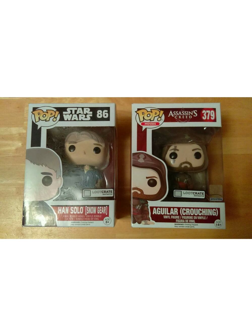 Funko Pop Lot 2 Star Wars Han Solo Snow Gear+Assassin's Creed Aguilar crouching